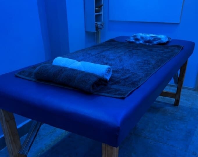 Massage table at The Isabella Spa
